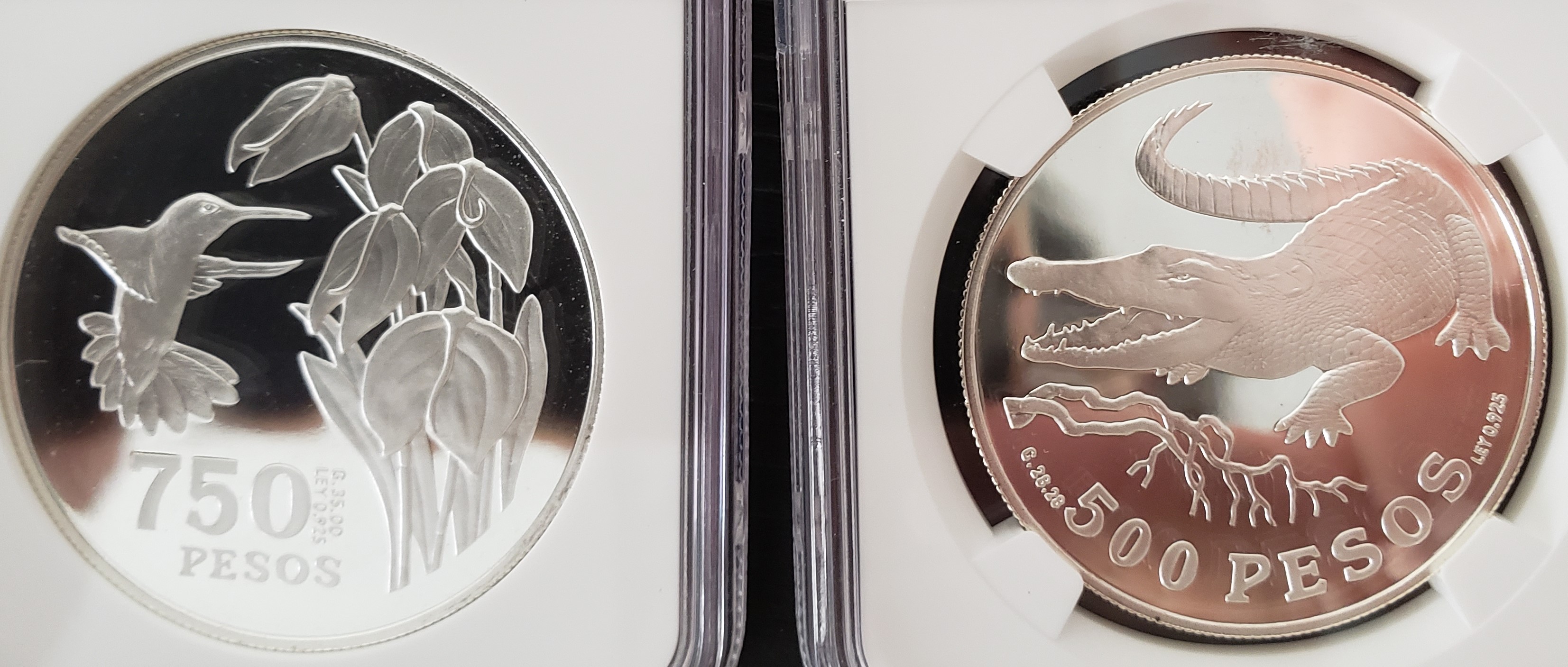 Monedas 500 y 750 pesos